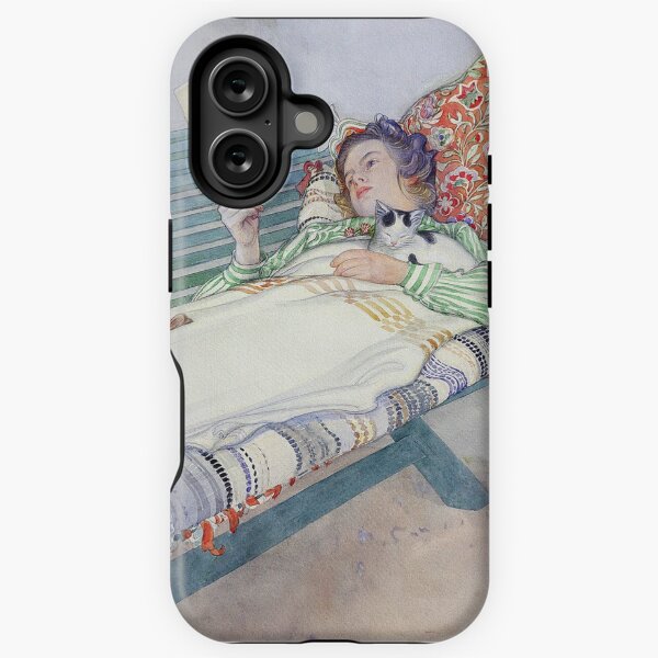 Aperçu de l'œuvre Carl Larsson - Femme allongée sur un banc créée et vendue par artcenter.