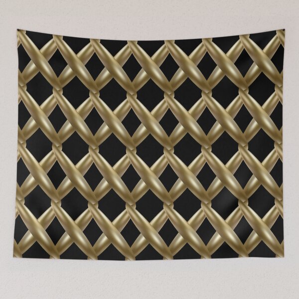 Item preview, A pattern of gold elements on a black t-shirt designed and sold by Galina Kostyaeva.