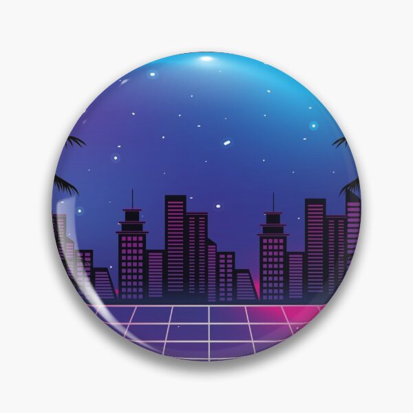 Item preview, Retro 80s Purple Sunrise City Stars designed and sold by Uttershirt.