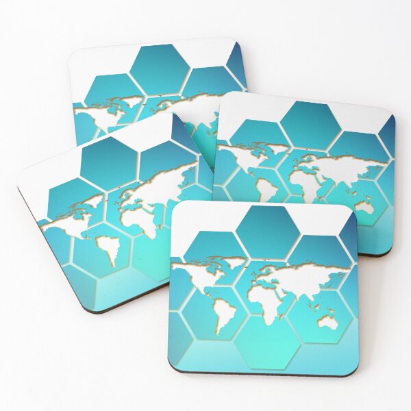 Item preview, Block Chain World map designed and sold by clubtee.