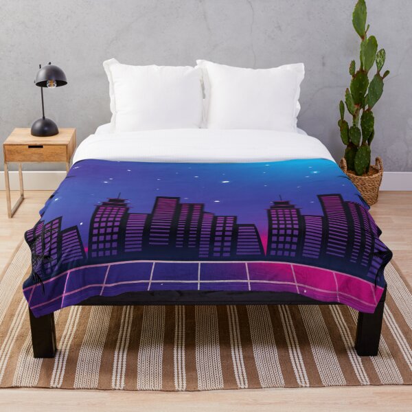 Item preview, Retro 80s Purple Sunrise City Stars designed and sold by Uttershirt.