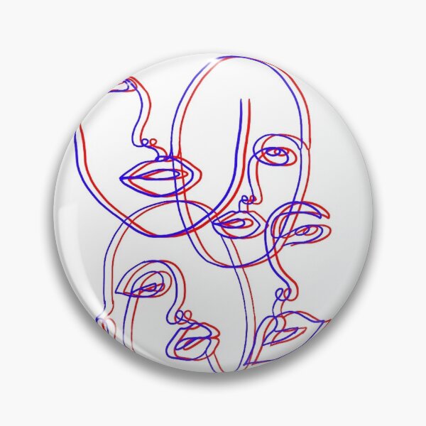 Item preview, Blue/red faces 3D   designed and sold by ouatisworld.