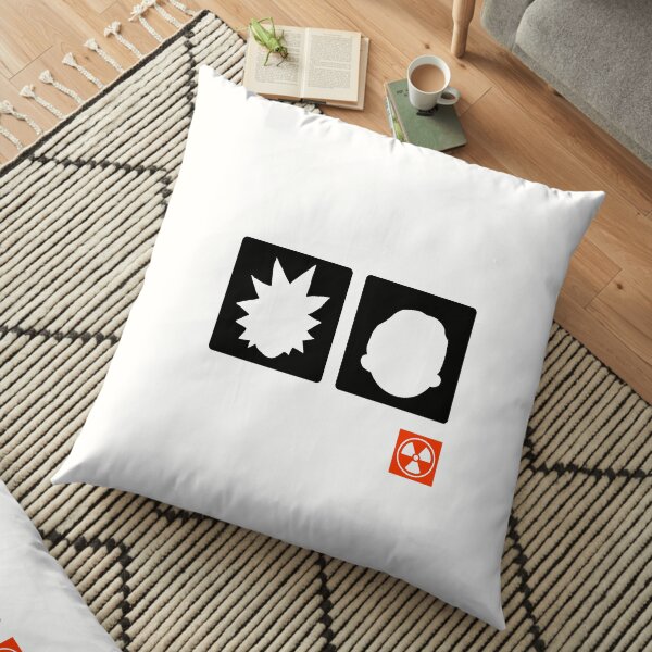Rick and Morty silhouette Floor Pillow