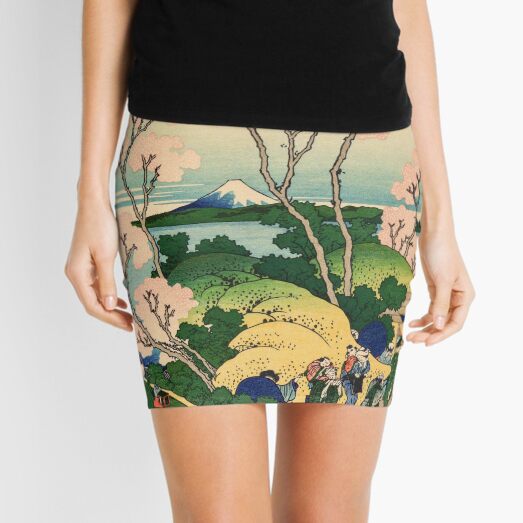 fuji from gotenyama - Katsushika Hokusai Mini Skirt
