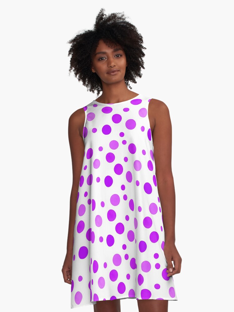 lilac polka dot dress