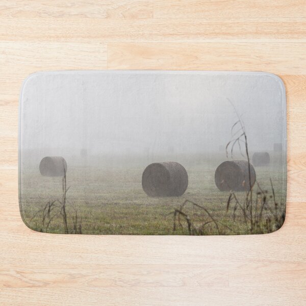 Item preview, Hay Bales In The Fog designed and sold by mljdwhite.