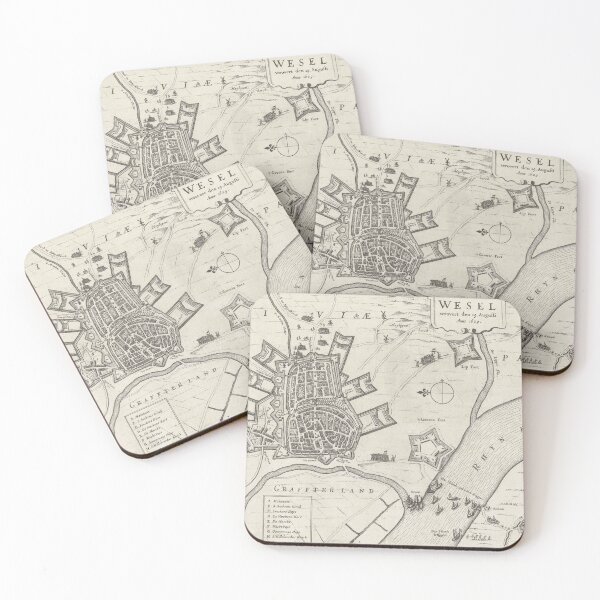 Item preview, Vintage Map of Wesel Germany (1629) designed and sold by BravuraMedia.