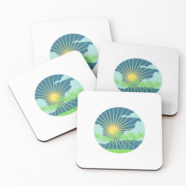 Item preview, summer tropical island vacation beautiful palm trees designed and sold by OneTimeEngineer.