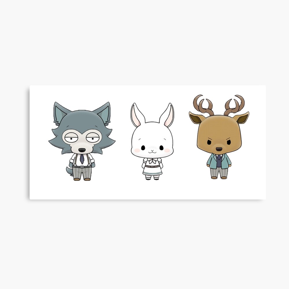 Beastars Cute Chibi Legoshi, Haru and Louis