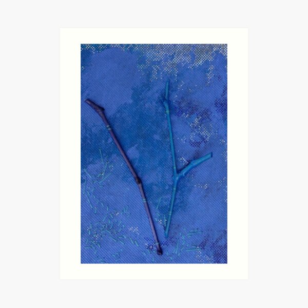 Whispering - Abstract Art Work With Stitching Art Print