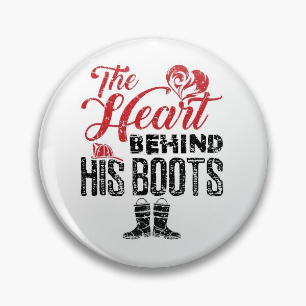 Item preview, Firefighter  Wife Girlfriend Valentine The Heart Behind His Boots designed and sold by jaygo.