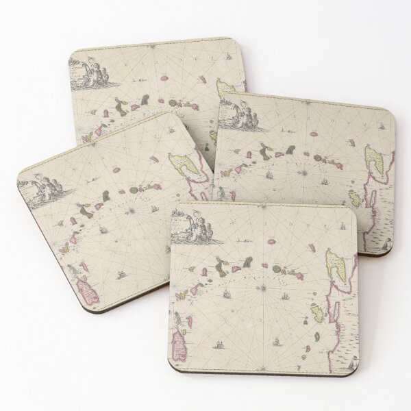 Item preview, Vintage Map of The Caribbean Islands (1700) designed and sold by BravuraMedia.