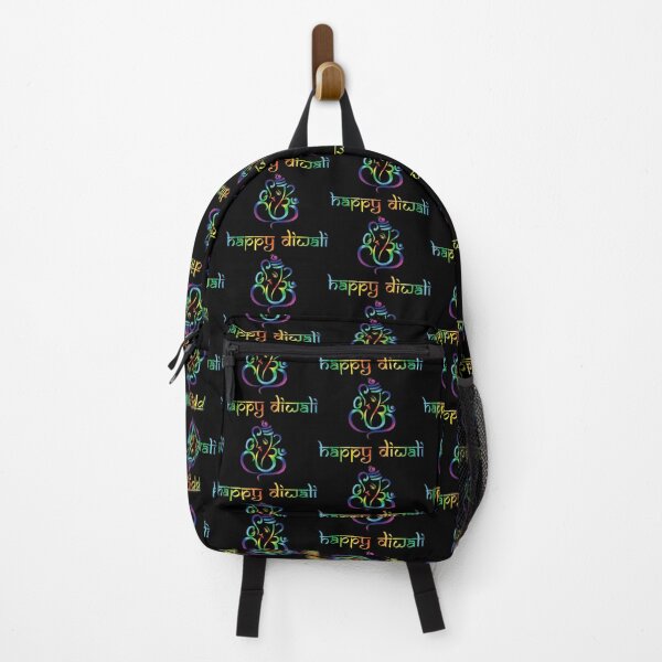 Item preview, Happy Diwali - beautiful colourful Lord Ganesha on black designed and sold by EvieWoj.