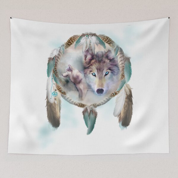 Item preview, Wolves Dreamcatcher designed and sold by Designs By Creation.
