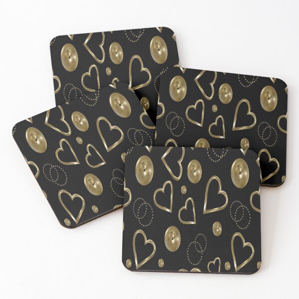 Item preview,  A pattern of golden hearts designed and sold by Galina Kostyaeva.