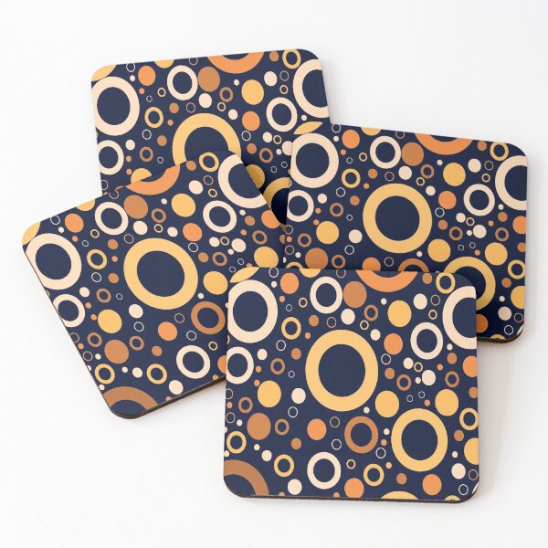 Item preview, Abstract circle retro geometric pattern designed and sold by likebakerdo.