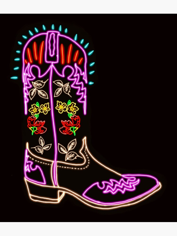 neon cowboy boots