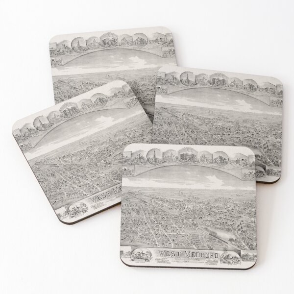 Item preview, Vintage Map of West Medford MA (1897) designed and sold by BravuraMedia.