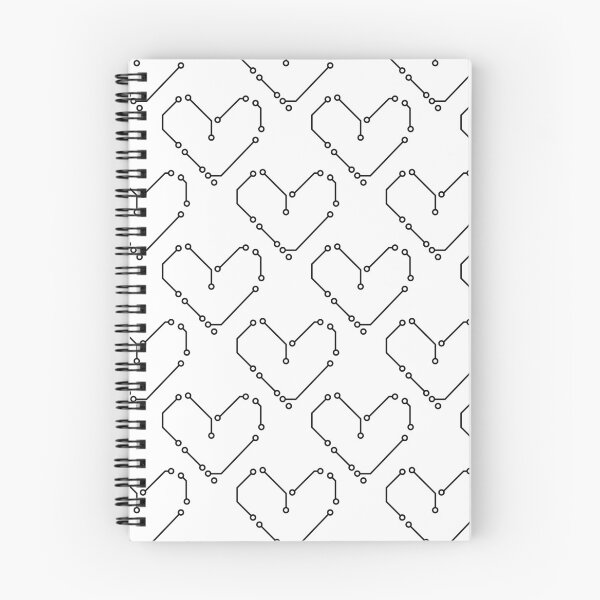 Item preview, Black and White simple printed circuit board hearts designed and sold by natalyon.