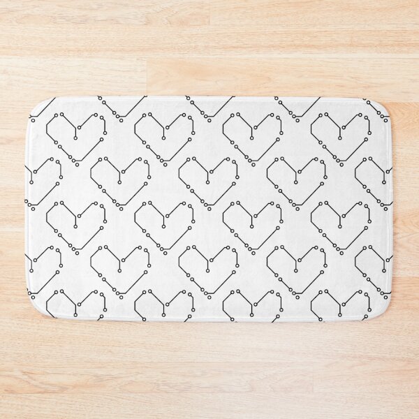 Item preview, Black and White simple printed circuit board hearts designed and sold by natalyon.