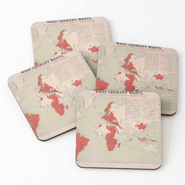 Item preview, Vintage WWI German Conquest Ambitions Map (1917) designed and sold by BravuraMedia.