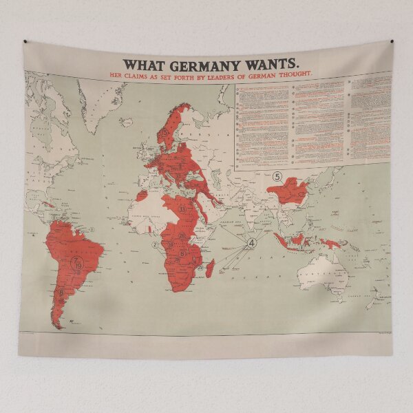 Item preview, Vintage WWI German Conquest Ambitions Map (1917) designed and sold by BravuraMedia.