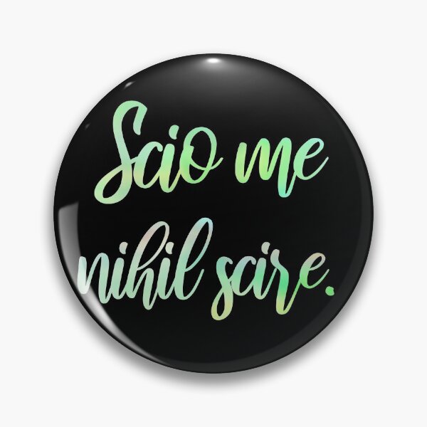 Item preview, Latin: scio me nihil scire - I know that I know nothing designed and sold by wunderbar1elf.