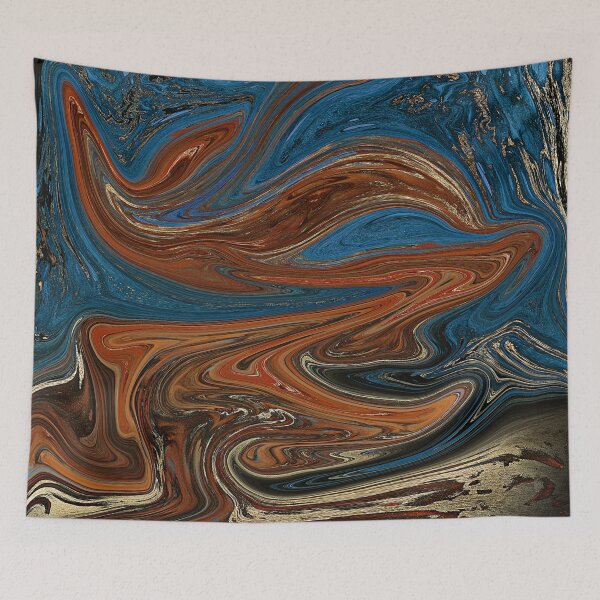 Item preview, Autumnal Faux Marble Van Gogh Landscape  designed and sold by MysticMarble.