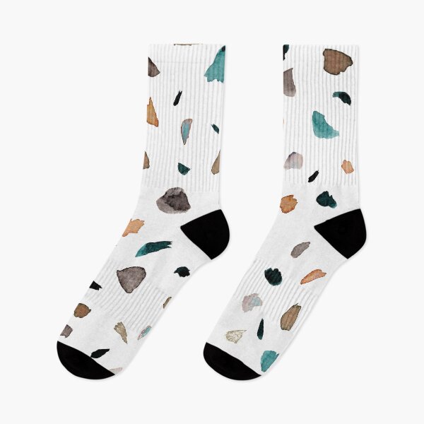 Item preview, Watercolor Terrazzo Pattern, Teal, Orange, and Neutral designed and sold by Dani Reber.