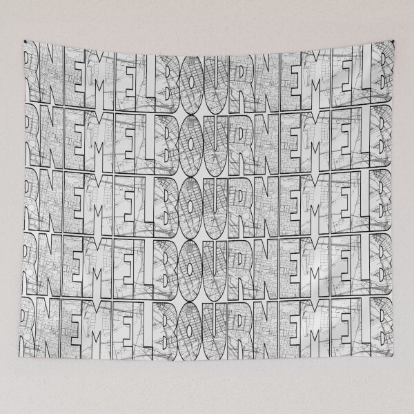 Item preview, Melbourne Street Map designed and sold by thestreetslocal.