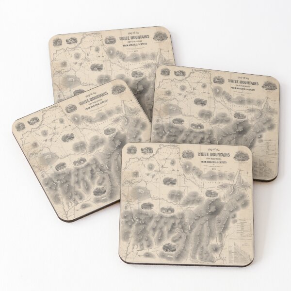 Item preview, Vintage Map of The White Mountains (1858) designed and sold by BravuraMedia.