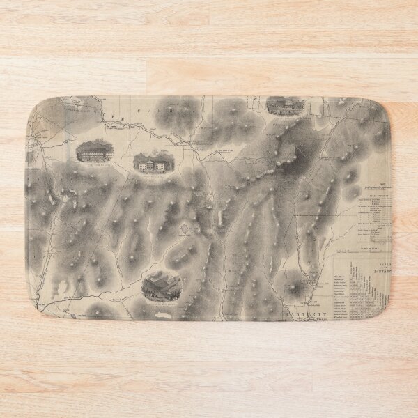 Item preview, Vintage Map of The White Mountains (1858) designed and sold by BravuraMedia.