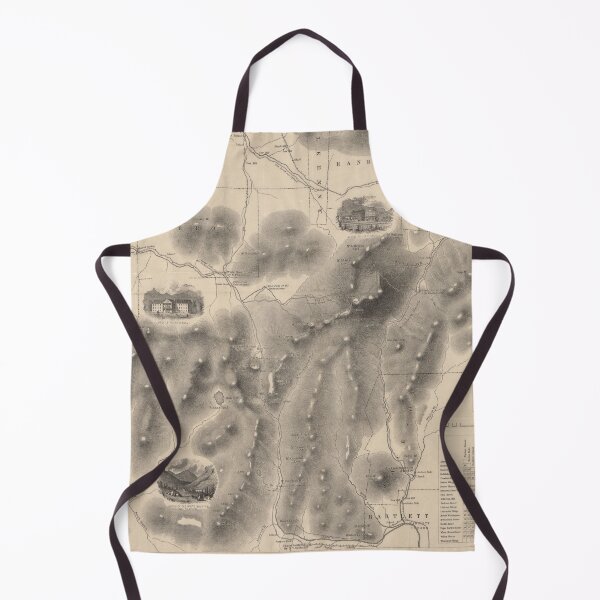 Item preview, Vintage Map of The White Mountains (1858) designed and sold by BravuraMedia.