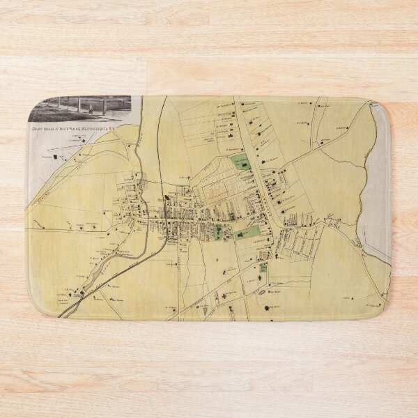 Item preview, Vintage White Plains NY Map (1868) designed and sold by BravuraMedia.