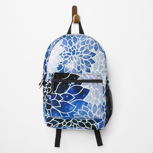 Item preview, Galaxy Space Dahlias Classic Blue designed and sold by 2sweetsDesign.