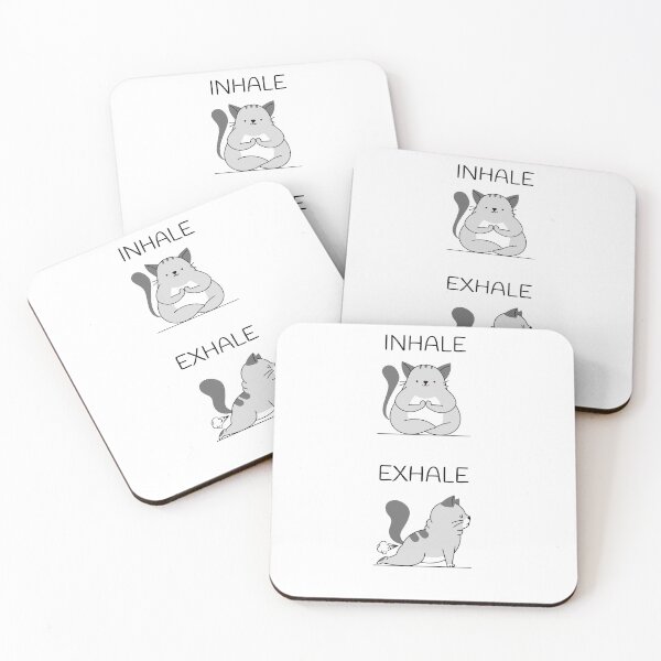 Item preview, Inhale Exhale Cat yoga meditation designed and sold by asmmdesign.