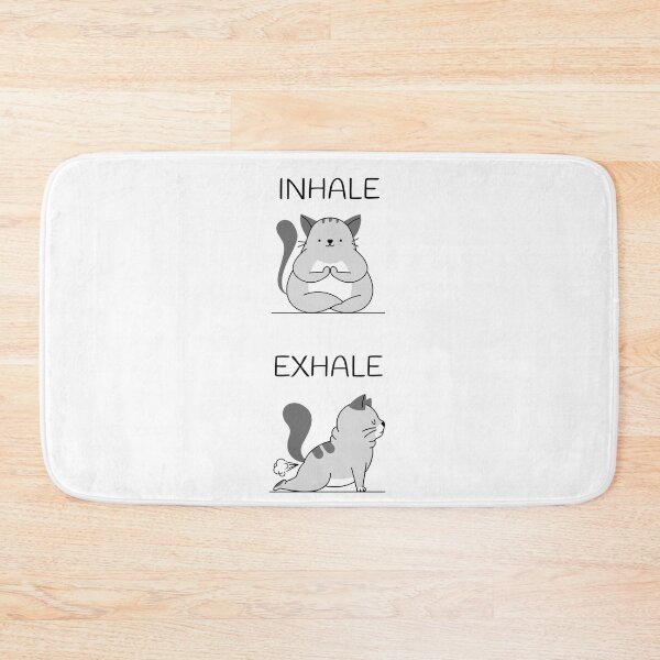Item preview, Inhale Exhale Cat yoga meditation designed and sold by asmmdesign.