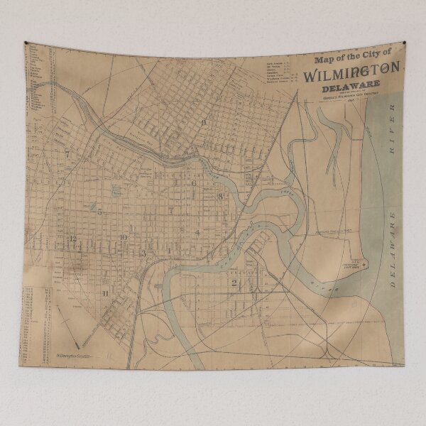 Artikelvorschau, Vintage Karte von Wilmington DE (1898) entworfen und verkauft von BravuraMedia.
