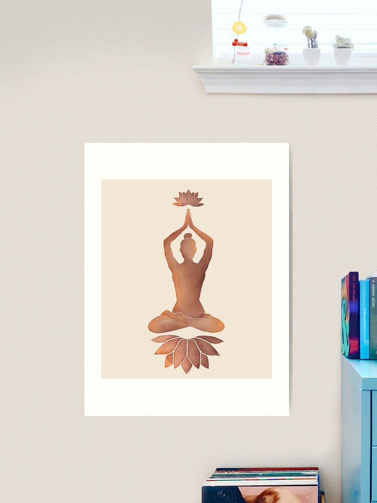 Yoga Lotus pose icon Vector Logo concept. Meditation Yoga Minimal