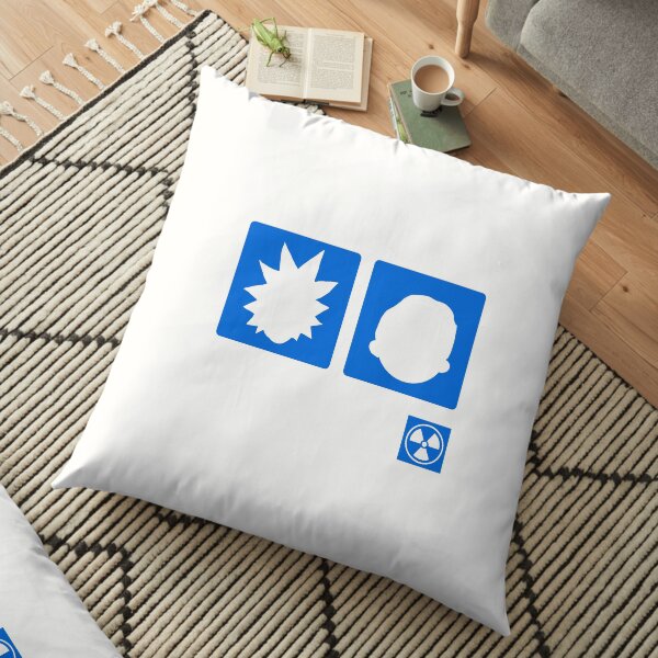 Rick and morty silhouette Floor Pillow