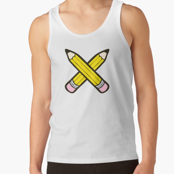 Pencil Power Blue Pattern Tank Top