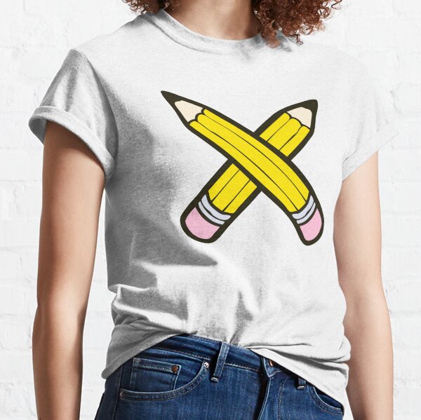 Pencil Power Blue Pattern Classic T-Shirt