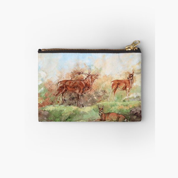 Item preview, Ciervo rojo y ciervos - Red Angus habla designed and sold by Marieckeay.