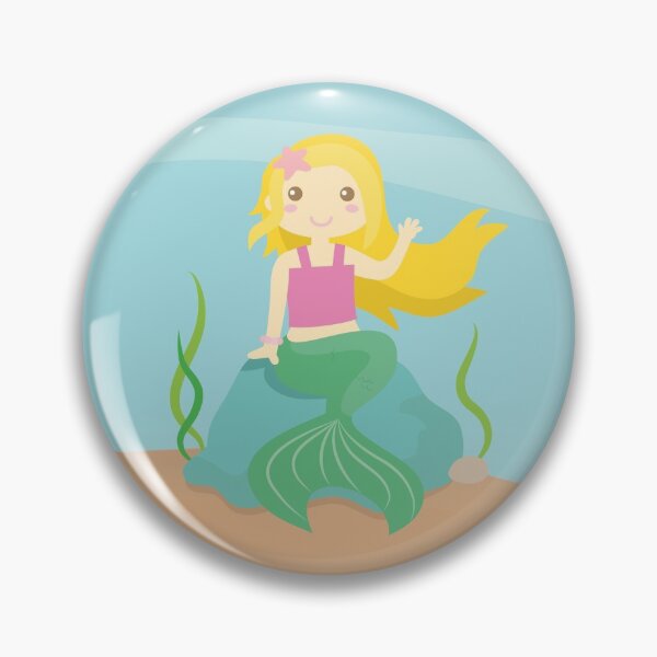 Item preview, Cute Blonde Mermaid Girl designed and sold by rustydoodle.