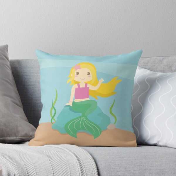 Item preview, Cute Blonde Mermaid Girl designed and sold by rustydoodle.