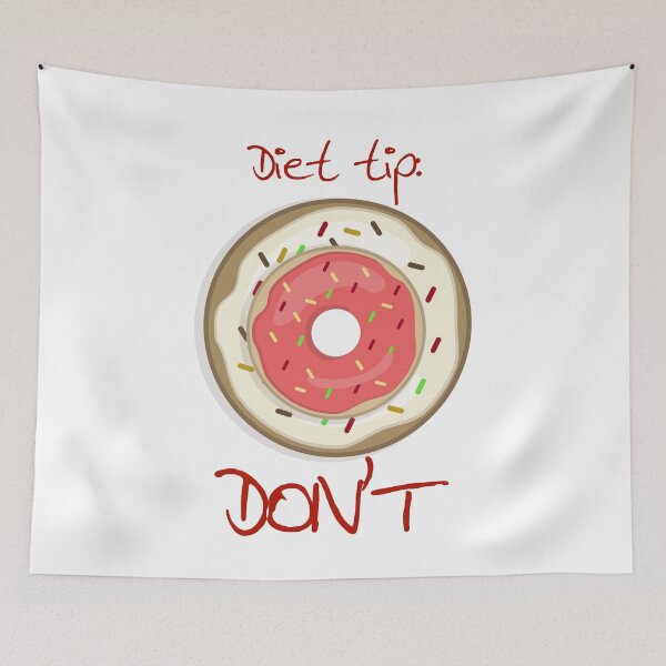 Item preview, DIET TIP: DON'T funny food quote- Doughnut donut desing vector designed and sold by Edgy DESIGNS.