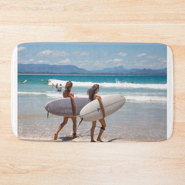 Item preview, Byron Bay Friends Surfing Wategos Beach designed and sold by Martin Berry Photography.