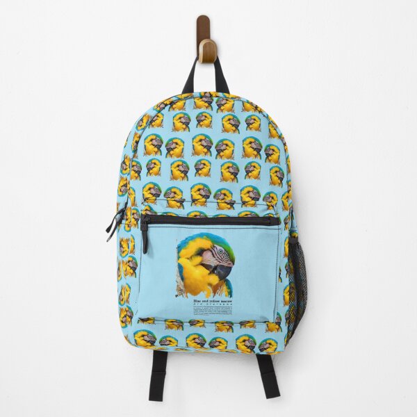 Item preview, Blue and yellow macaw bird grooming itself in the morning designed and sold by Mauricio Acosta.