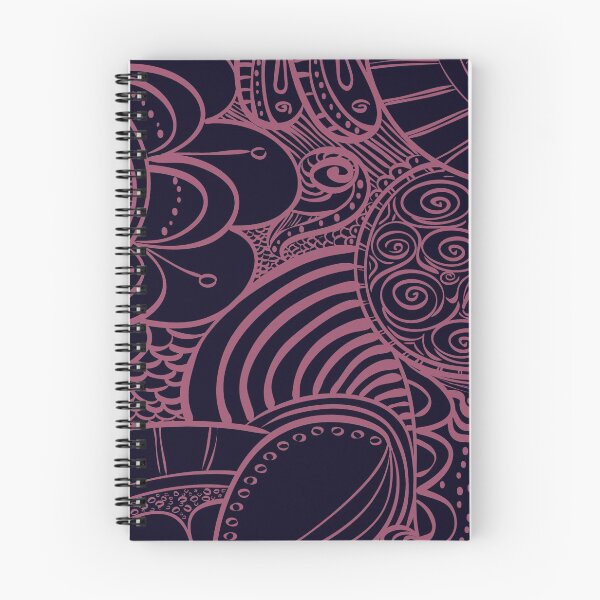 Item preview, Hand-Drawn Floral Pink and Swirls Outline designed and sold by madtoyman.