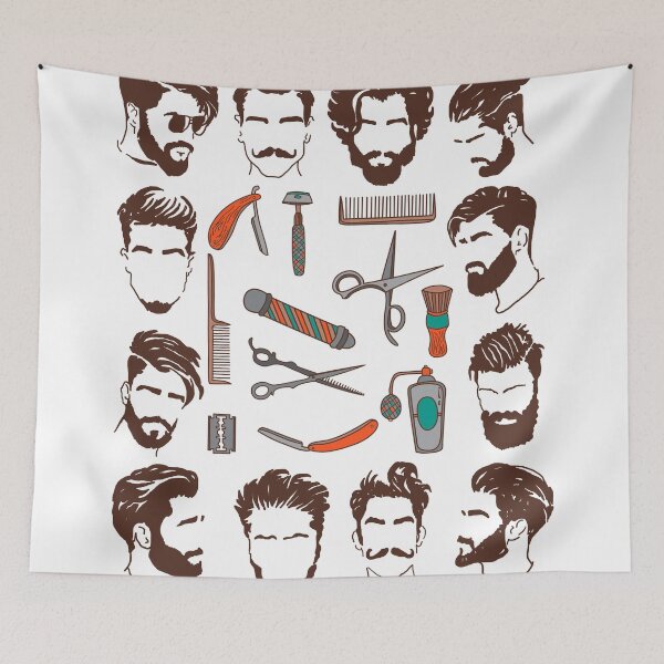 Item preview, barbershop set designed and sold by AvotArt.